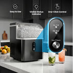 Nugget Ice Maker Countertop 35lbs per Day Portable Pebble Ice Machine for Home Kitchen Office Bar