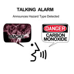 Smoke and CO Detector Alarm Voice Warning Hardwired 10 Year Lithium Battery Backup Interconnectable i12010SCO