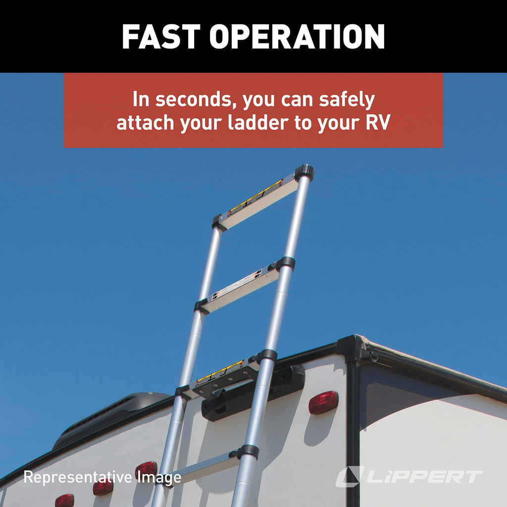 On The Go Portable Compact Telescoping RV Ladder for 5th Wheel RVs Travel Trailers and Motorhomes