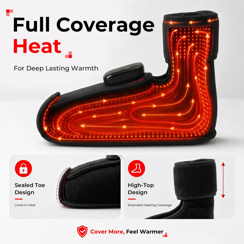 Red Light Therapy Foot Massager 101 LED Neuropathy Pain Relief 660nm 850nm 3 Heat 5 Intensity Pulse Cordless