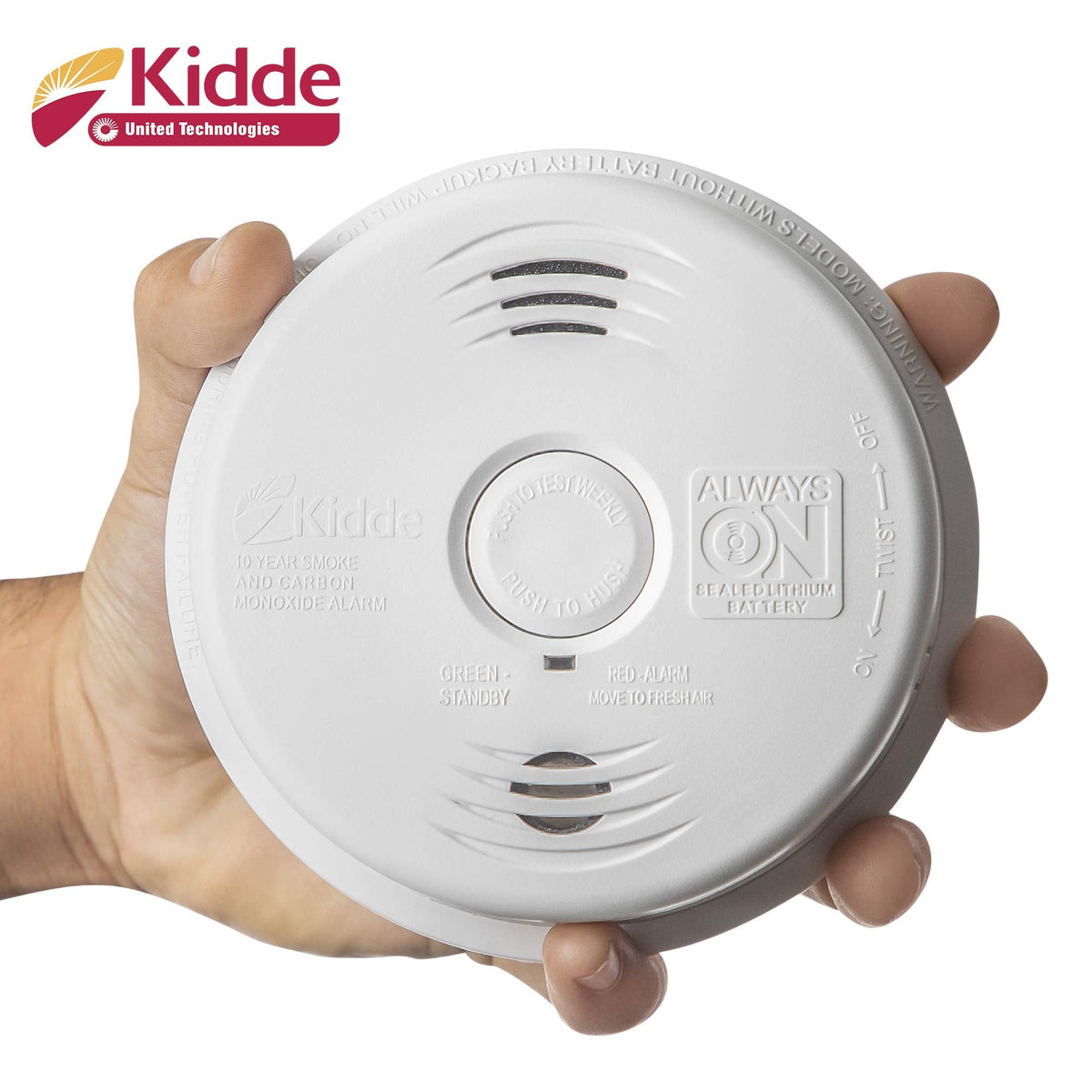Smoke and CO Detector Alarm Voice Warning Hardwired 10 Year Lithium Battery Backup Interconnectable i12010SCO