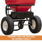 3039632R 100 lb All Season Walk Behind Broadcast Spreader for Lawn Seed Fertilizer Ice Melt