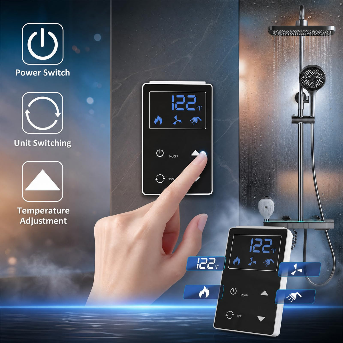 RV Tankless Water Heater 55000 BTU CSA Certified Portable Instant Hot Water for Camper and Van