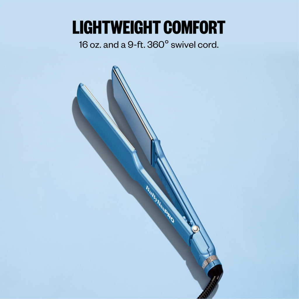 Nano Titanium Ultra Thin Hair Straightener with 5 Inch Extended Plates for Faster Straightening All Hair Types