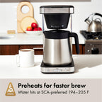 8 Cup Coffee Maker Single Serve Thermal Carafe Stainless Steel Brewing Machine for Home Office