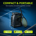 Portable tennis ball machine 18.7LB lightweight tennis robot for beginner training and practice