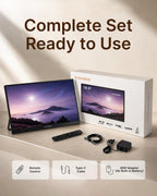 18.5 Inch FHD IPS Blu Ray Player with Integrated Monitor Portable All in One Compact Design