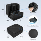 Shiatsu Foot and Calf Massager with Heat 2 in 1 Ottoman Foot Rest FSA Eligible Deep Kneading