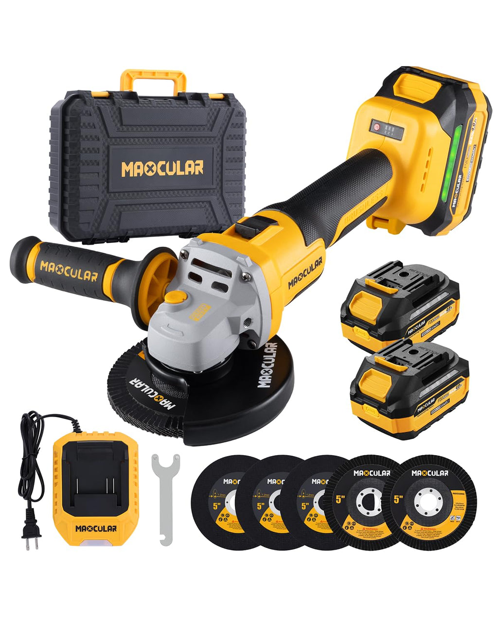 Cordless Angle Grinder 20V Battery Powered Tool for Cutting Grinding Polishing and DIY Work