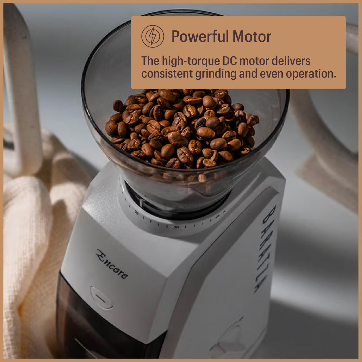 Encore coffee grinder ZCG485BLK black conical burr adjustable 40 grind settings for home brewing