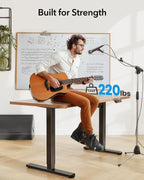 Electric standing desk frame with brushless motor heavy duty adjustable base for max 75 x 35 inch tops