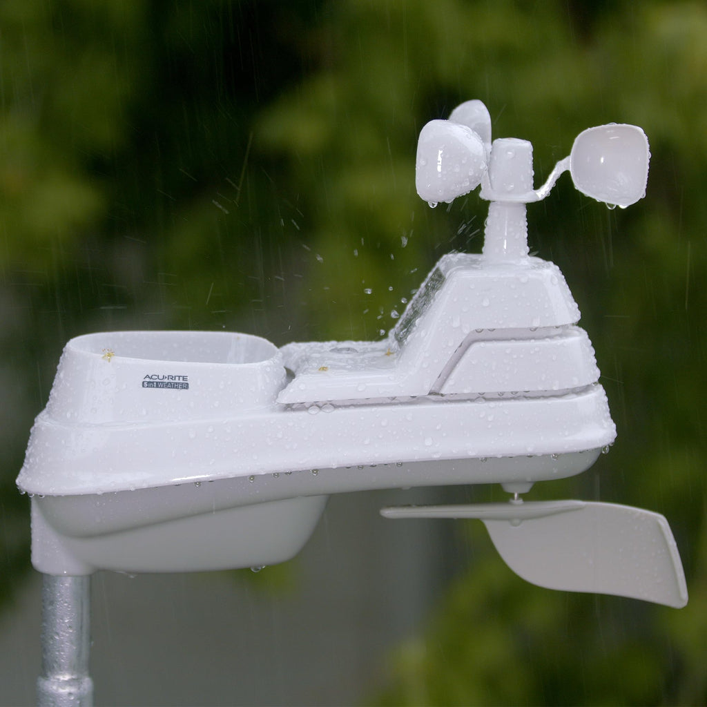 Weather Station Rain Gauge Wind Speed Direction Wireless Indoor Outdoor Thermometer Humidity Barometer 01535M