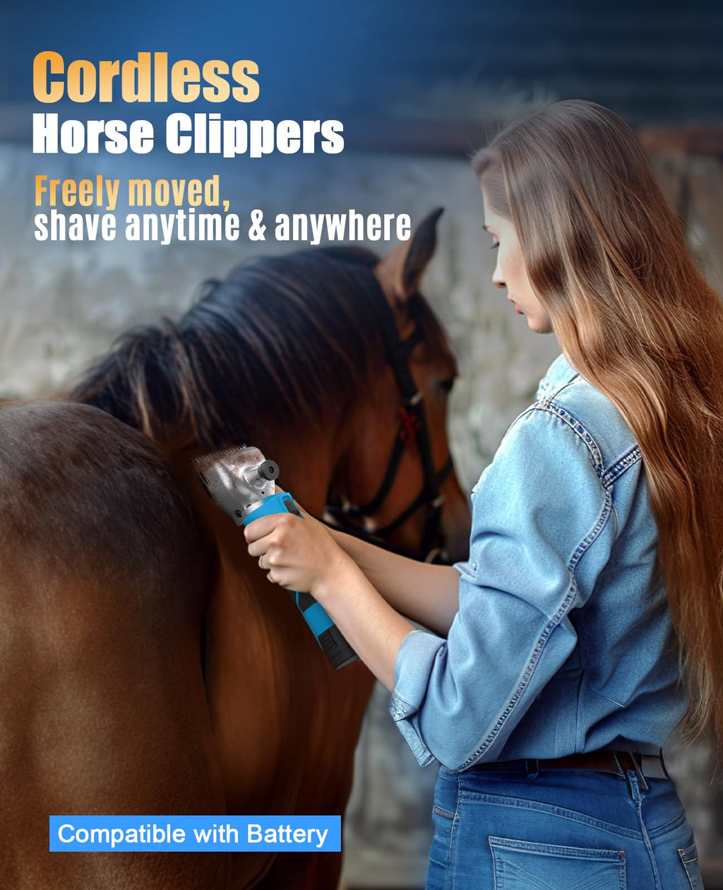 Professional horse clippers 2601 heavy duty grooming tool for livestock and farm animal care