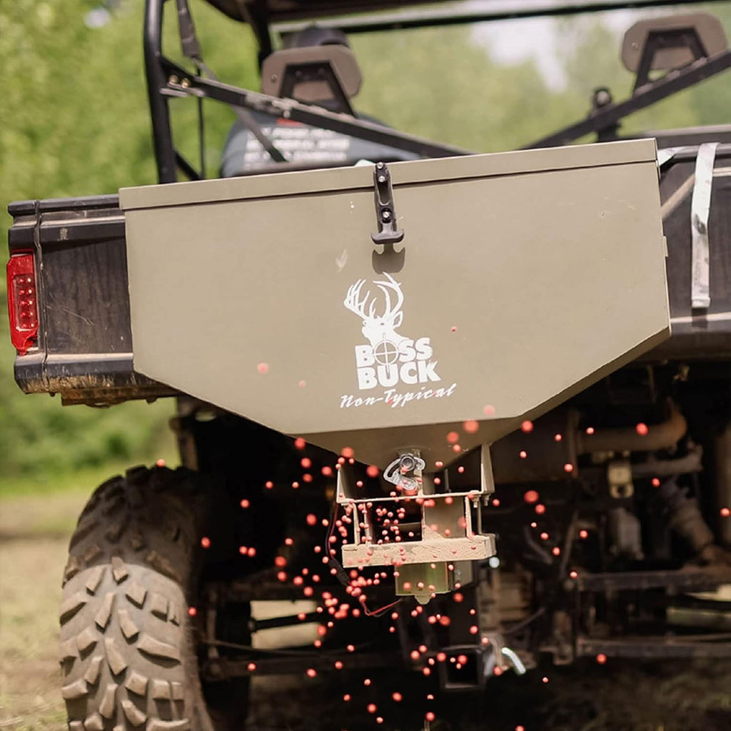 ATV Seeder Spreader with Wireless Remote Control 80 lb Capacity for Hunting Food Plots and Lawn and Garden