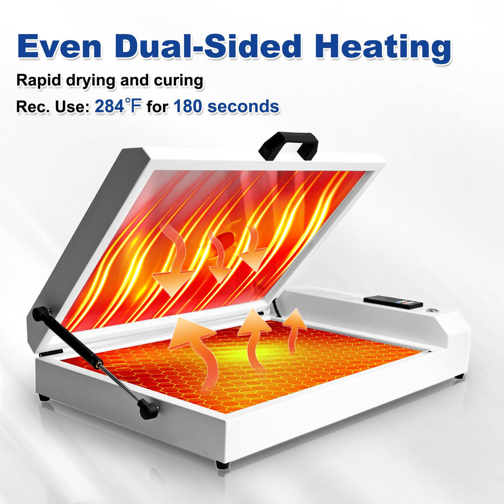Upgraded A3+ dual side heating DTF oven dryer machine for DTF transfer film curing and drying