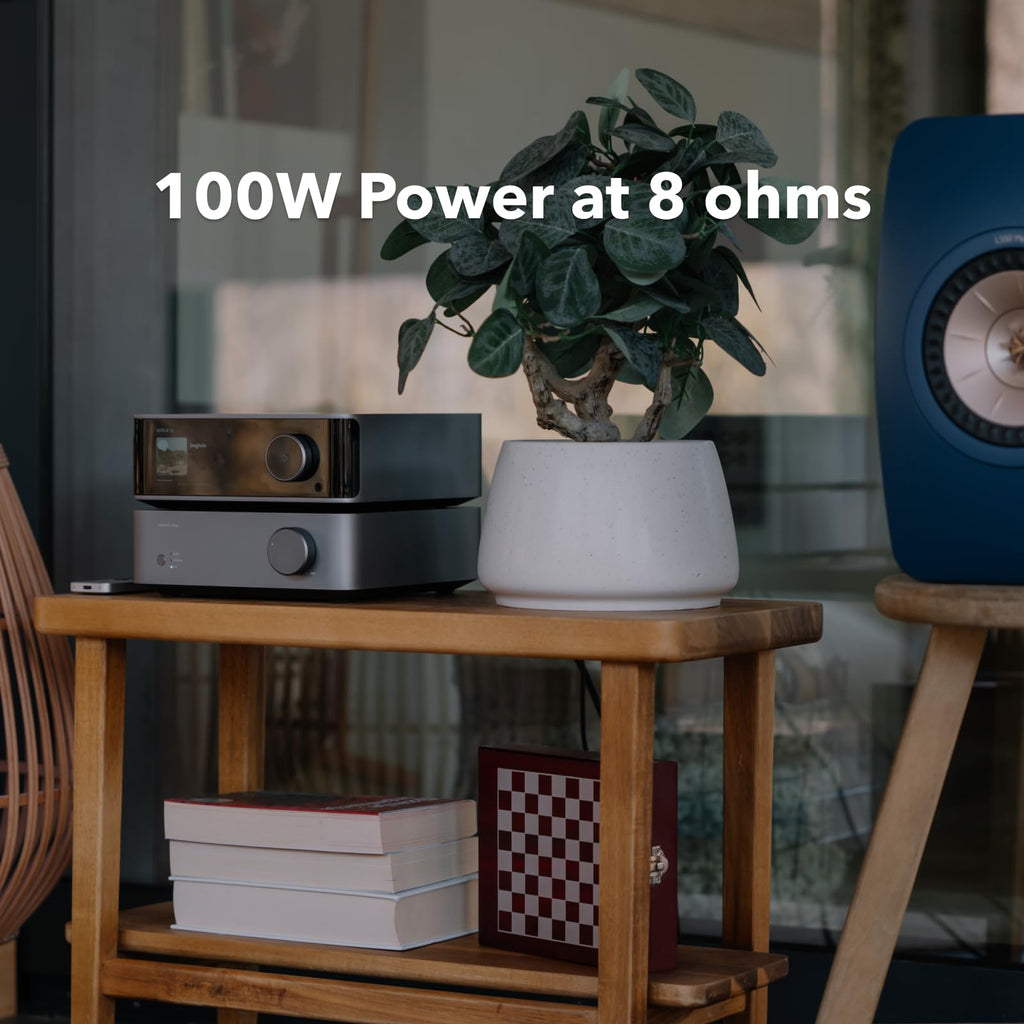 Compact Stereo Amplifier for Passive Speakers, Desktop Home Audio