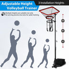 Volleyball Setter Spike Trainer Adjustable Height 93 to 126 Solo Practice Indoor Outdoor 88LBS Sandbag Base