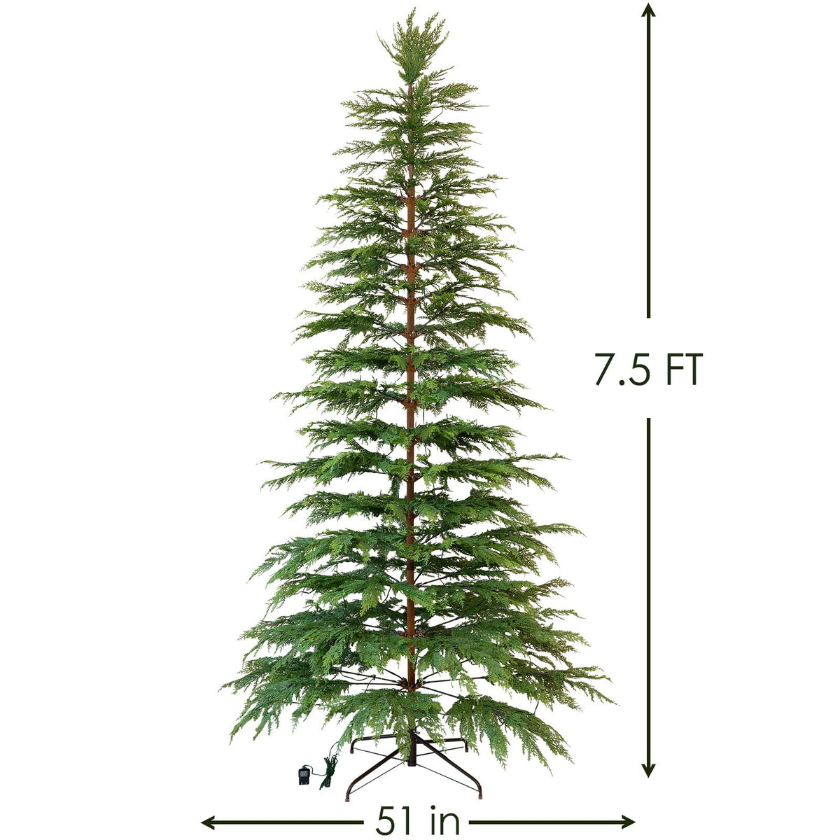 7.5 ft prelit twinkle Christmas cypress tree artificial indoor holiday decoration with lights