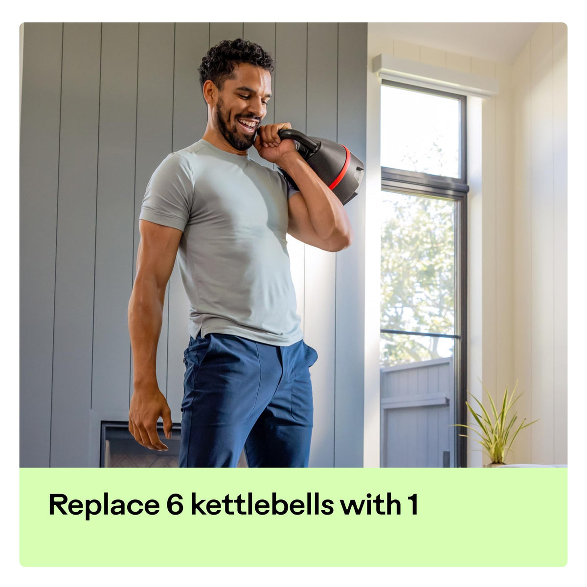 SelectTech 840 Adjustable Kettlebell Compact Space Saving Design for Home Gym Strength Training