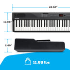 88 Key Digital Piano Keyboard with Built-In Speakers, Beginner Bundle