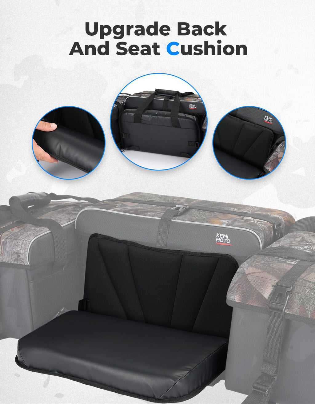 76L ATV Storage Bags with Cooler Bag Upgraded Four Wheel Rear Rack Cargo Seat Bag for Sportsman Fourtrax