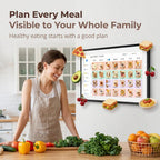 15.6 Inch Digital Calendar 1920x1080 Full HD Touchscreen Chore Chart Meal Planner Wall Mount Black White