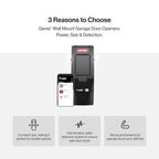 B6172H Wall Mount Smart Garage Door Opener with DC Motor Lifts up to 14ft High 850lbs Black