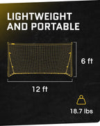 Quickster portable soccer goal backyard field durable Tension Tite frame 2 ply net adjustable click lock poles