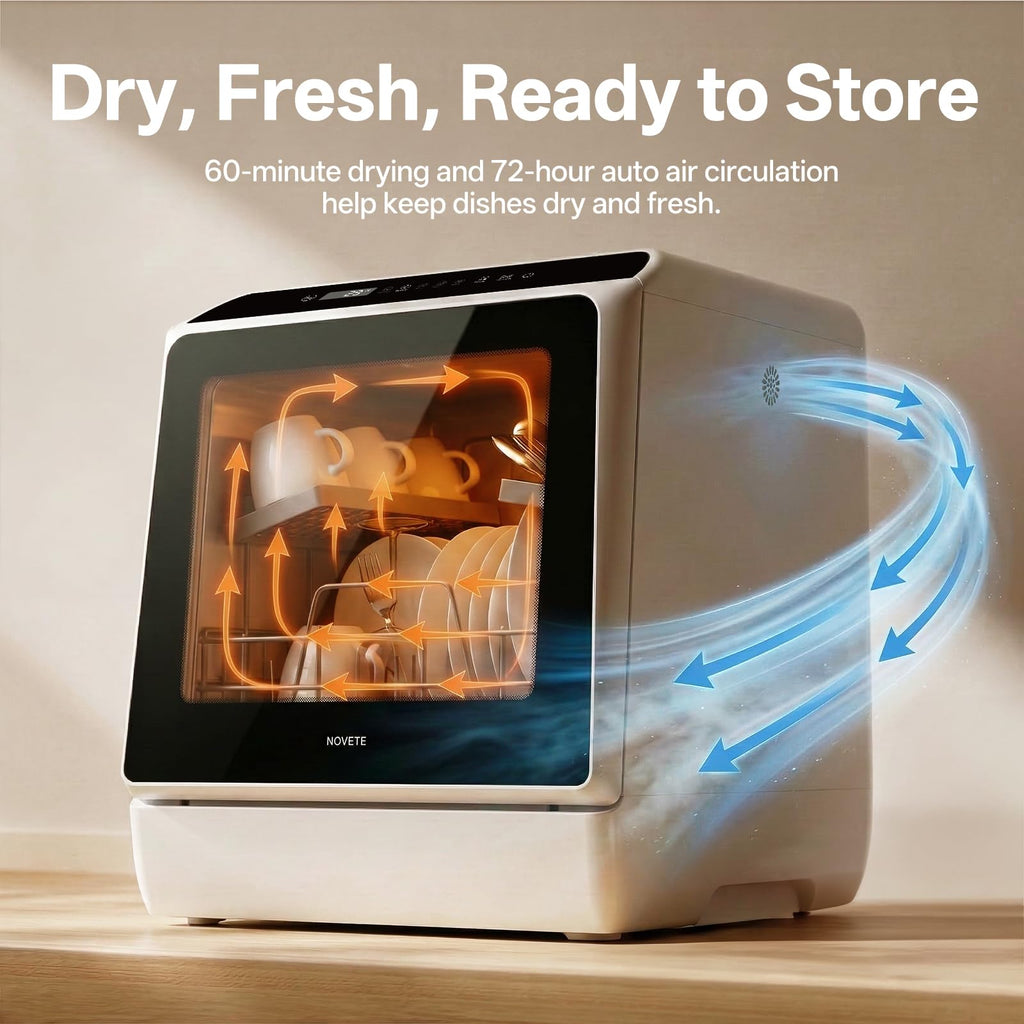 Portable Countertop Dishwasher for Small Apartments RV Dorm Compact Mini Kitchen Dishwasher