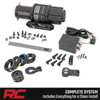 4,500 LB UTV ATV Winch ProSeries 1.4HP Electric 50 Ft Synthetic Rope Remote Waterproof 12V Off Road Recovery