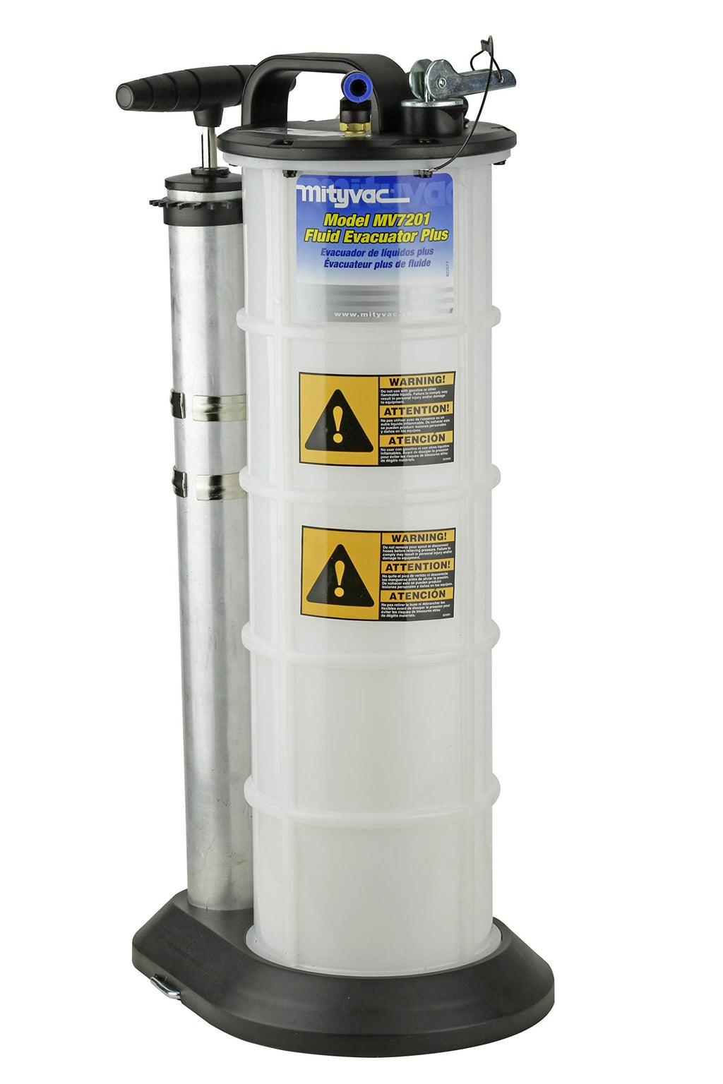 7201 2.3 Gallon Fluid Evacuator Extractor Dispensing Pump Push Button Manual Chemical Resistant Polyethylene
