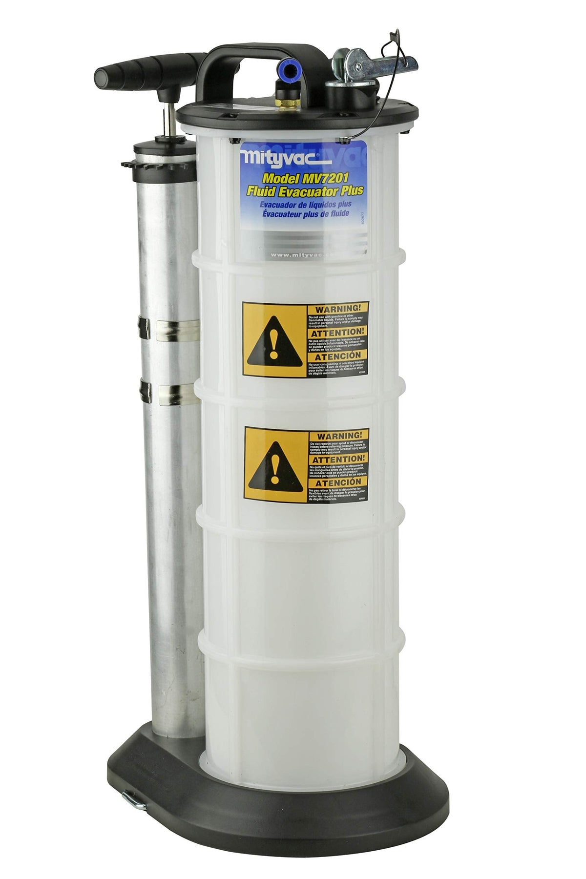 7201 2.3 Gallon Fluid Evacuator Extractor Dispensing Pump Push Button Manual Chemical Resistant Polyethylene