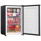 3.0 Cu.ft Upright Mini Freezer Small Compact Freezer for Home Kitchen Office Dorm Countertop Silver