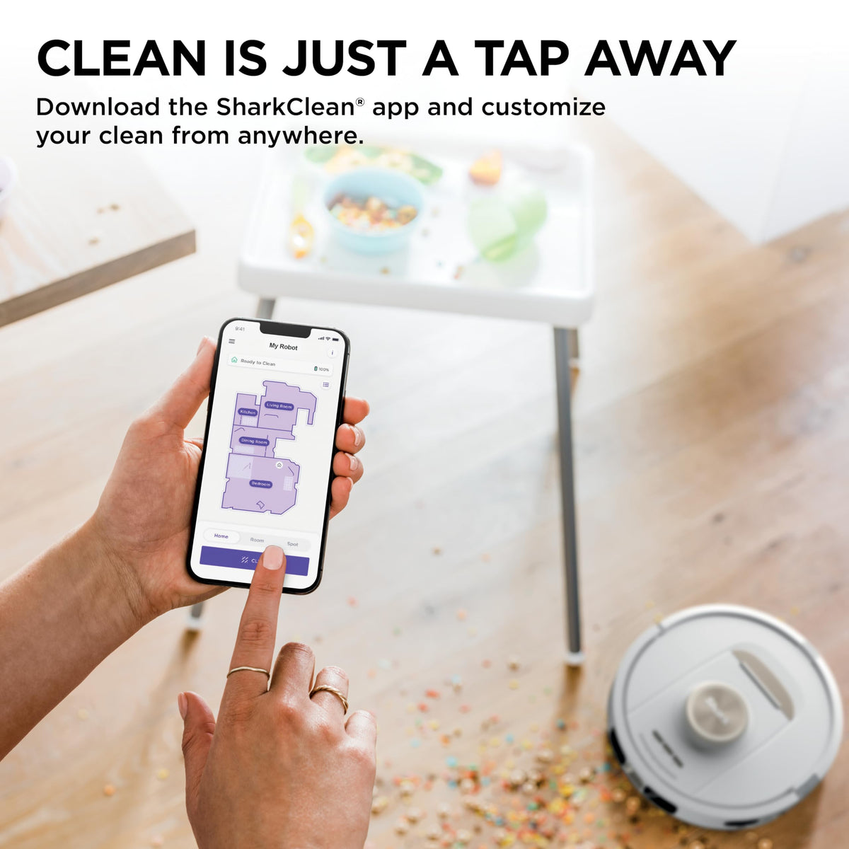 Stratos Robot Vacuum and Mop Combo Robotic Cleaner with 60 Day Self Empty Base White AV2700ZE