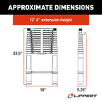 On The Go Portable Compact Telescoping RV Ladder for 5th Wheel RVs Travel Trailers and Motorhomes