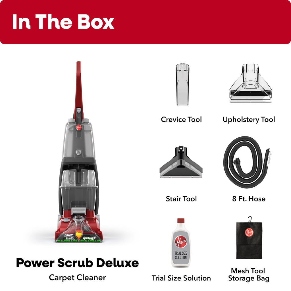 PowerScrub Deluxe Carpet Cleaner Machine with Pet and Upholstery Tools for Deep Home Cleaning