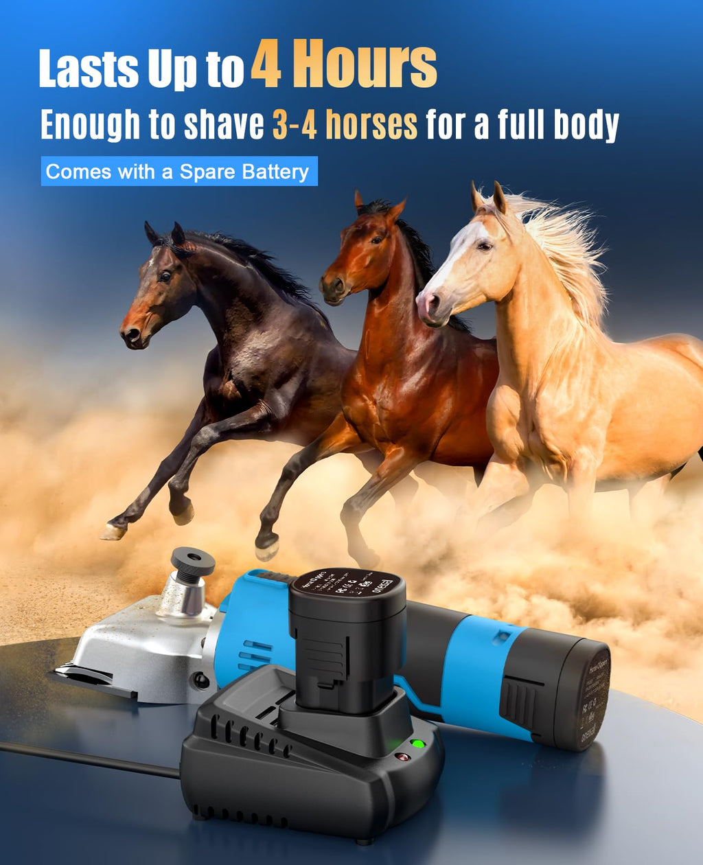 Professional horse clippers 2601 heavy duty grooming tool for livestock and farm animal care