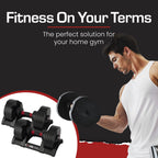 Adjustable Dumbbell Weight Set Compact All in One Home Gym Strength Training Fitness Equipment
