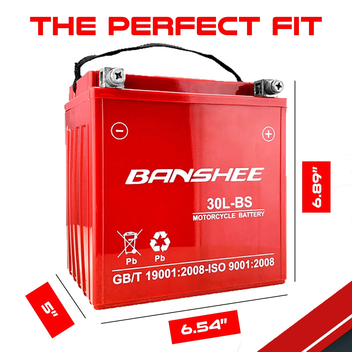 YTX30L-BS AGM Battery for Harley Touring 12V 30Ah 500 CCA Sealed Maintenance Free Powersports