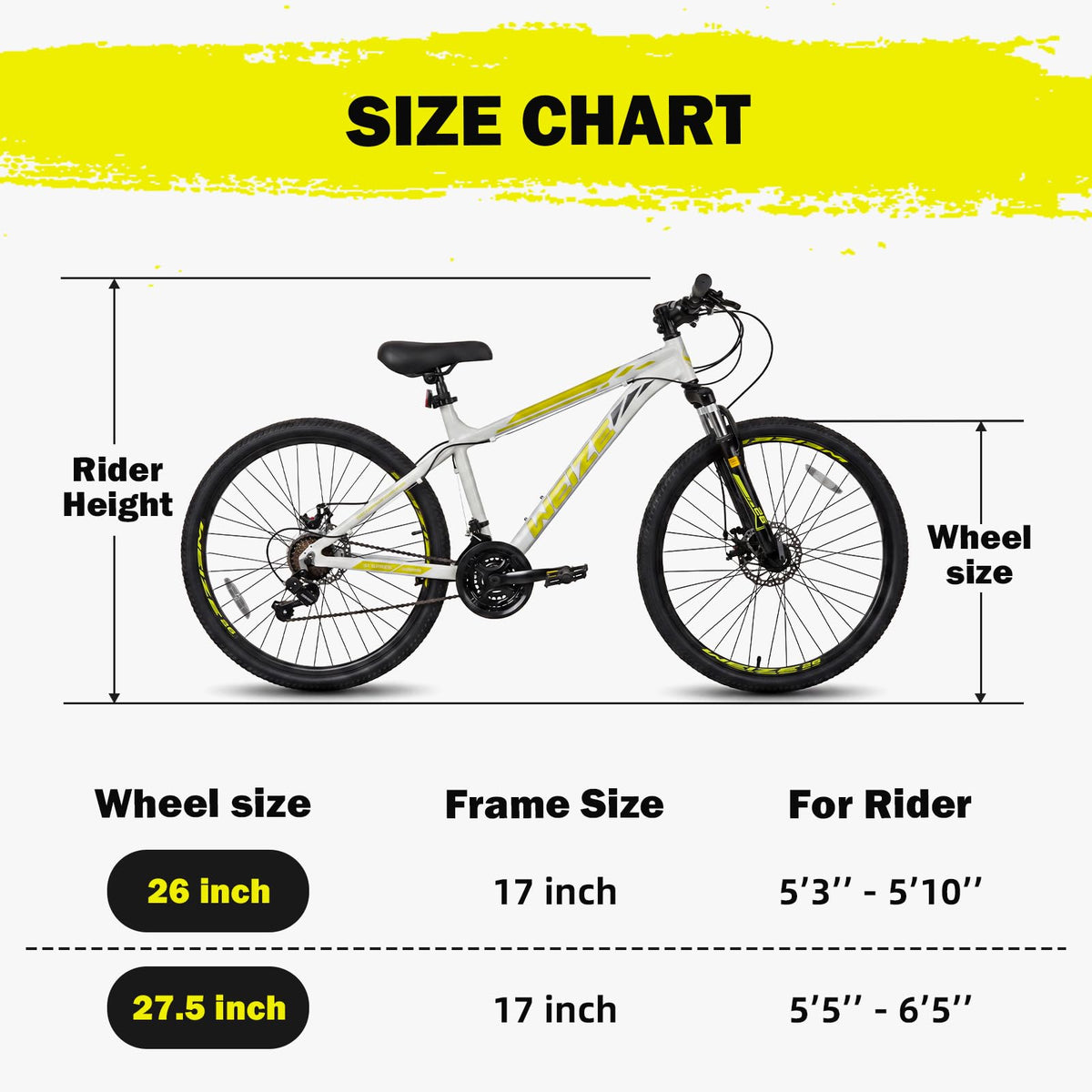 26 27.5 Inch Mountain Bike Trail MTB Bicycle for Men Women Adult All Terrain Outdoor Cycling