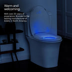 L60EW LumaWarm Heated Nightlight Elongated Toilet Seat White Warm Heated Seat for Bathroom