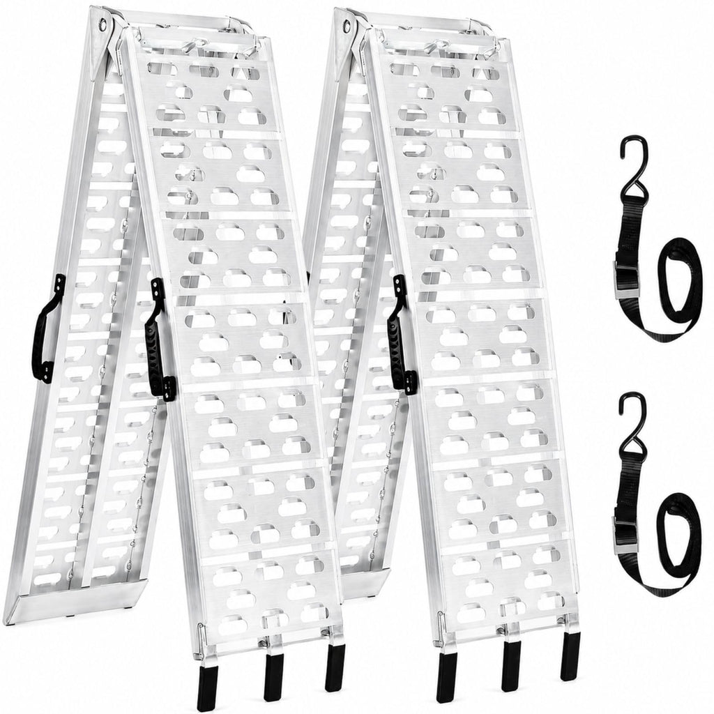 7.5 Ft Aluminum Loading Ramps for Pickup Trucks and ATVs, 2 Pack