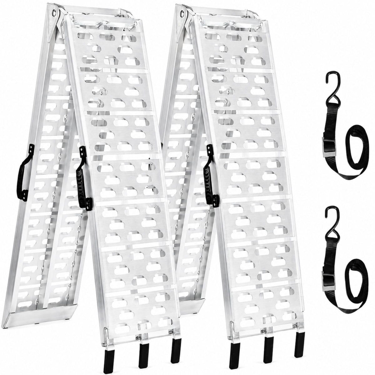 7.5 Ft Aluminum Loading Ramps for Pickup Trucks and ATVs, 2 Pack