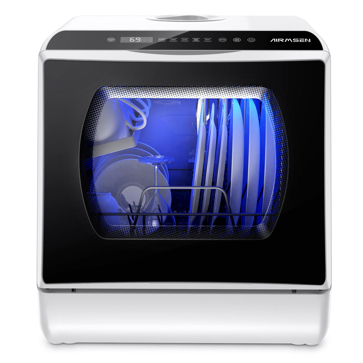 Portable Countertop Dishwasher, No Hookup Needed, Compact Design