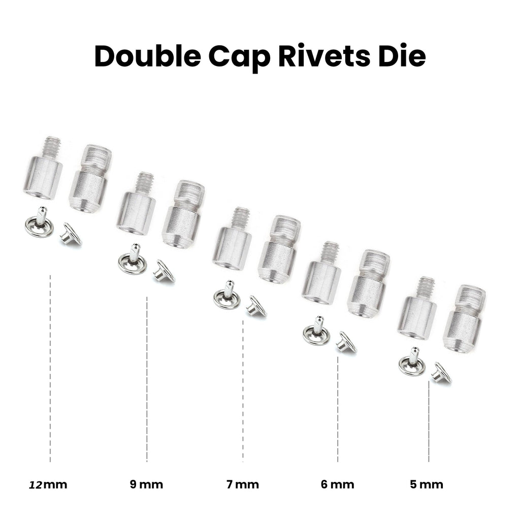 Hand Press Machine with Setting Dies All in One Set for Snap Button Fastener Rivet Eyelet Grommet