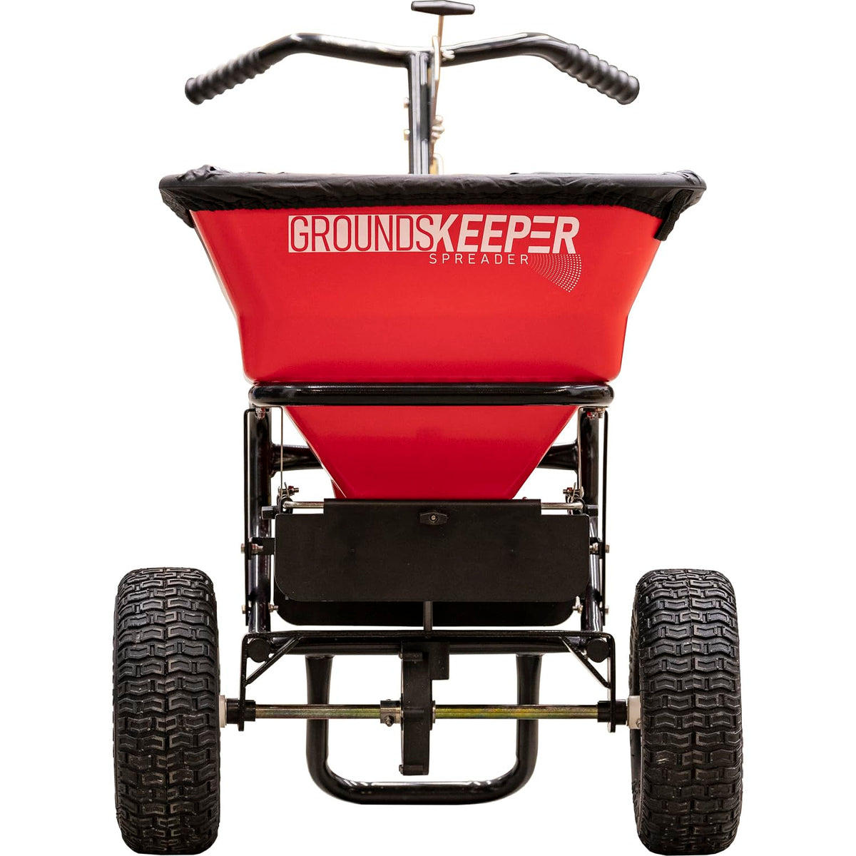 3039632R 100 lb All Season Walk Behind Broadcast Spreader for Lawn Seed Fertilizer Ice Melt
