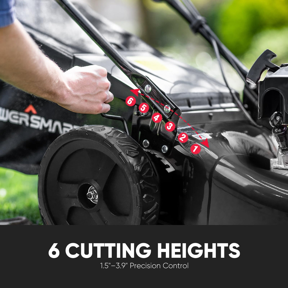 EasyDrive Pro 22 inch 170cc self propelled gas lawn mower walk behind design 22 inch cutting deck