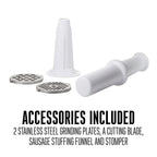 Electric meat grinder and sausage stuffer #12 heavy duty kitchen appliance for home commercial use