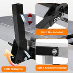 50149 500 lb Capacity 50 x 22 Inch Hitch Mount Folding Aluminum Cargo Carrier with Side Rails and Reflector