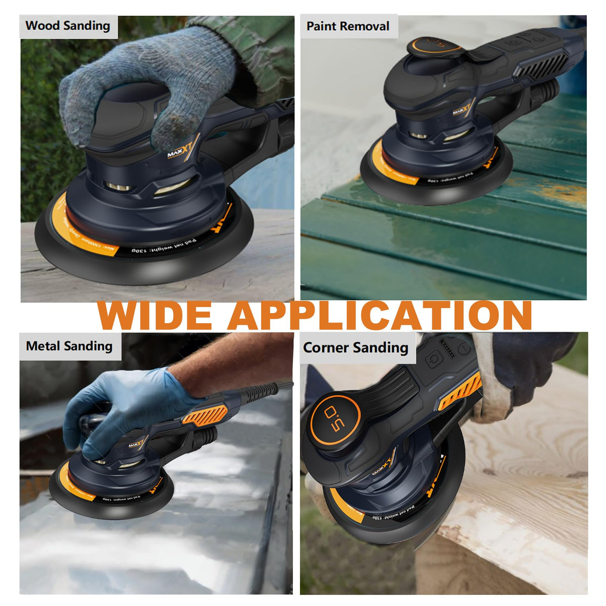 6 inch 10000 RPM electric random orbital sander 10 sandpapers 6 speed settings woodworking sanding polishing
